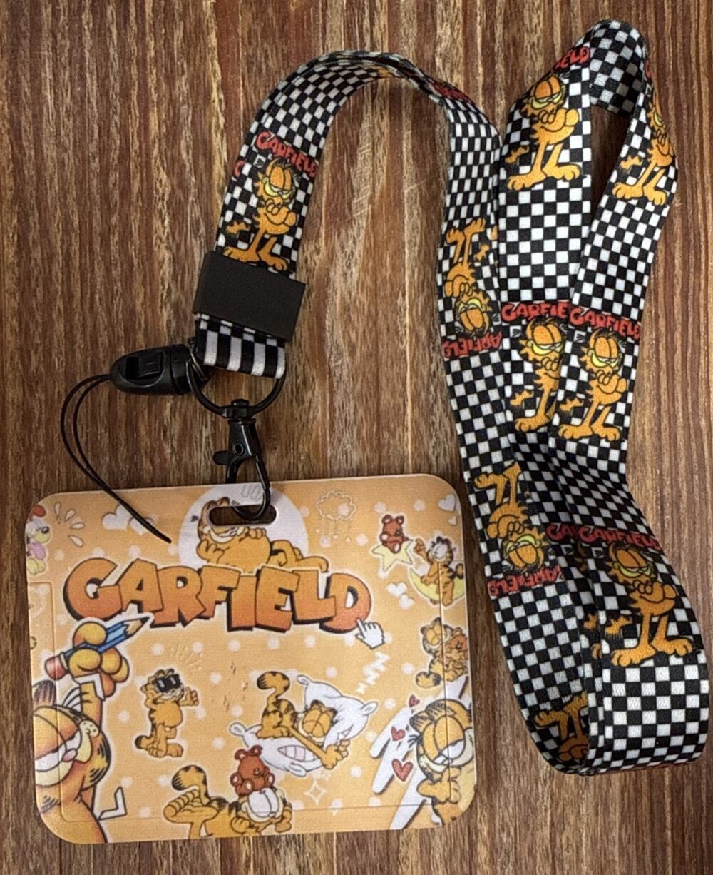 Garfield Badge ID Holder w/ Lanyard